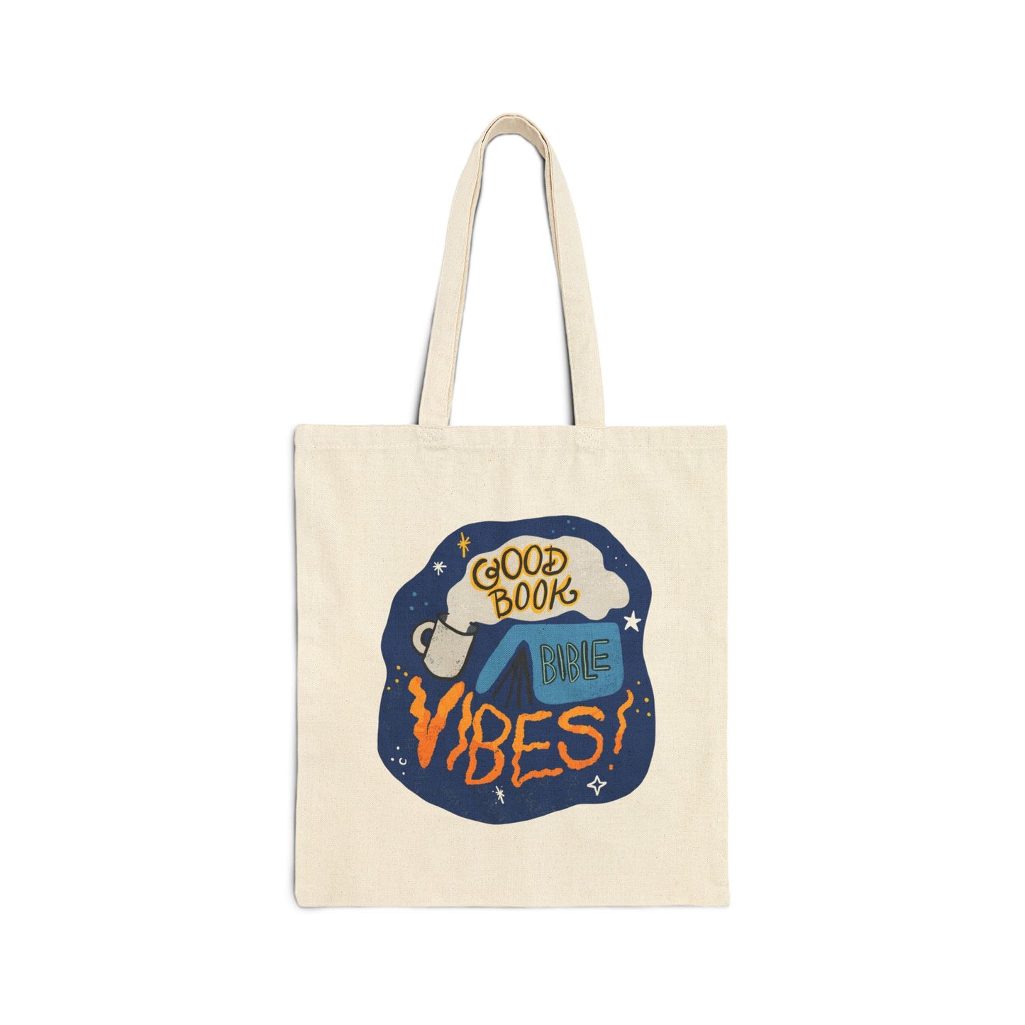 "Good Book Bible Vibes" Canvas Tote Bag