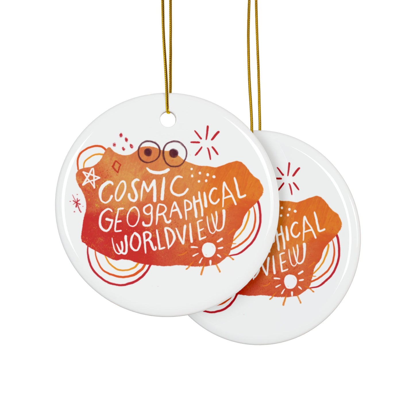 "Cosmic Geographical Worldview" Ornament Double-Sided (1pc, 3pcs, 5pcs, 10pcs)